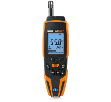 HTA107 Multifunction thermo-hygrometer to measure material moisture with contact probe and penetration probe