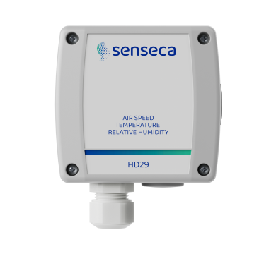 Трансмитери за скорост на въздуха, температура и относителна влажност Senseca HD29 Series