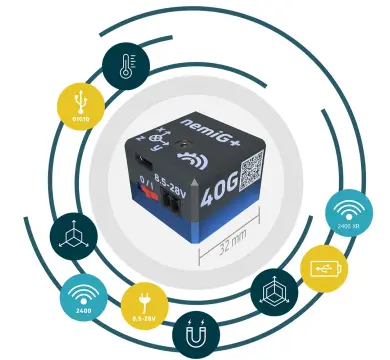 nemi G+ Wireless Multi-Axis Sensor for Acceleration, Vibration and Rotation Measurement