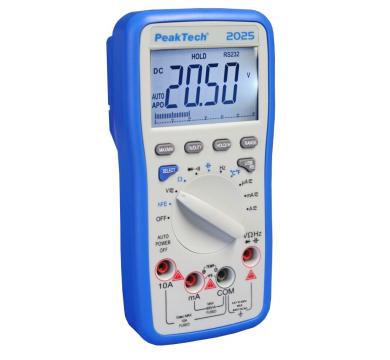ЦИФРОВ МУЛТИМЕТЪР С БАРГРАФ, USB ИНТЕРФЕЙС,  ДО 6 000, 600V AC/DC   МОДЕЛ PeakTech® 2025
