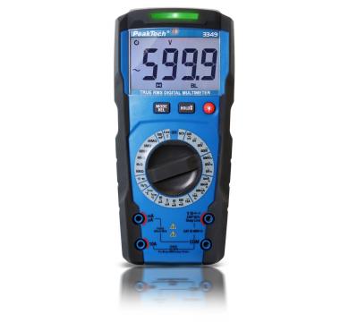 TRUE RMS ЦИФРОВ МУЛТИМЕТЪР С РЪЧЕН ОБХВАТ,  ДО 6 000, 600V / 10А AC/DC  МОДЕЛ PeakTech 3349