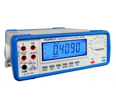 ДИГИТАЛЕН НАСТОЛЕН МУЛТИМЕТЪР, ДО 22 000, С USB ИНТЕРФЕЙС, ЗАХРАНВАНЕ ОТ МРЕЖА И БАТЕРИЯ, МОДЕЛ PeakTech® 4090