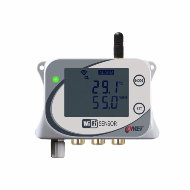 WiFi temperature and relative humidity sensor for 4 external probes